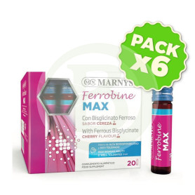 Pack 6x Ferrobine Max 20 Viales Marnys