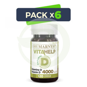 Pack 6x Vitahelp D Natural 120 Cápsulas Marnys