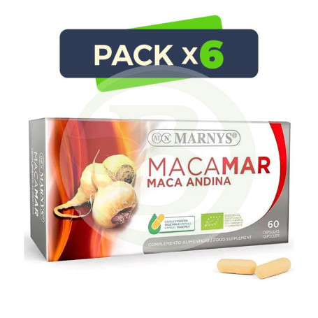 Pack 6x Macamar 60 Capsulas Marnys