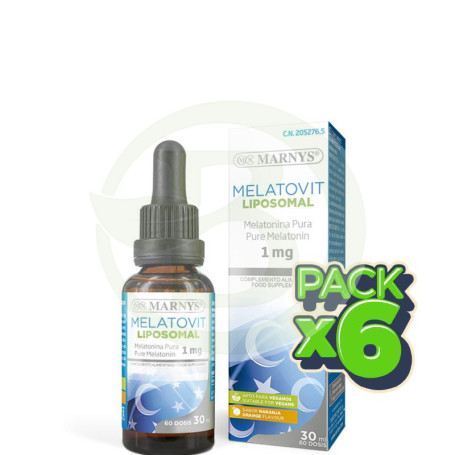 Pack 6x Melatovit Liposomal 30Ml. Marnys