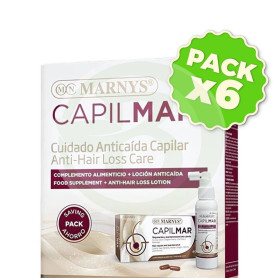 Pack 6x Pack Capilmar Locion Anticaida + Capsulas Marnys