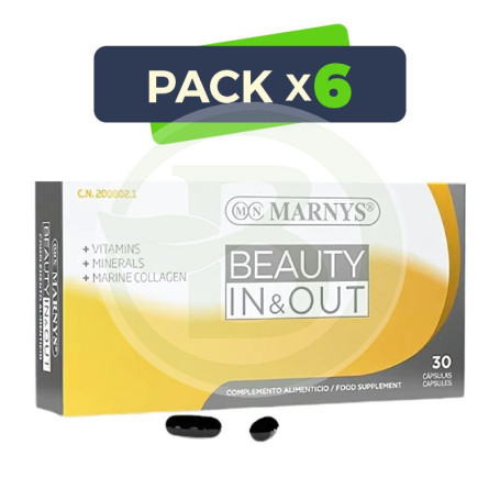 Pack 6x Beauty In & Out 30 Cápsulas Marnys