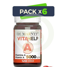 Pack 6x Vitahelp Vitamina a 5000Ui 120 Perlas Marnys
