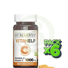 Pack 6x Vitahelp C 1000Mg 60 Cápsulas Vegetales Marnys
