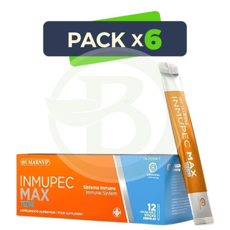 Pack 6x Inmupec Max Teens 12 Sticks Bebibles Marnys