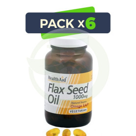 Pack 6x Aceite de Linaza 1000Mg. Health Aid