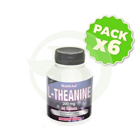 Pack 6x L-Teanina 200Mg. 60 Comprimidos Health Aid