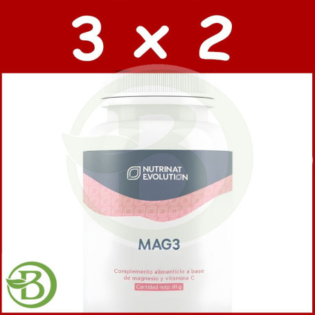 Pack 3x2 Mag3 90 Cápsulas Vegetales Nutrinat Evolution