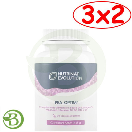 Pack 3x2 Pea Optim 20 Cápsulas Vegetales Nutrinat Evolution