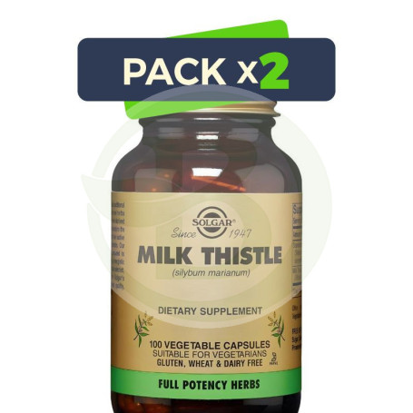 Pack 2x Cardo Mariano 100 Cápsulas Solgar