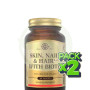 Pack 2x Pelo, Piel y Uñas con Biotina 60 Comprimidos Solgar