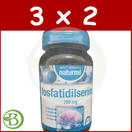 Pack 3x2 Fosfatidilserina 200Mg 60 Perlas Naturmil