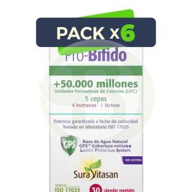 Pack 6x Pro-Bifido 30 Cápsulas Sura Vitasan