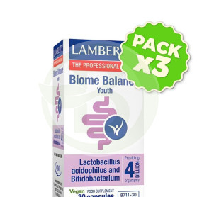 Pack 3x Biome Balance Youth (Juventud) 30 Cápsulas Lamberts
