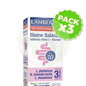 Pack 3x Biome Balance Intimate Flora For Women 30 Cápsulas Lamberts