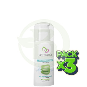 Pack 3x Gel Desmaquillador Aloe Vera 150Ml. Armonia