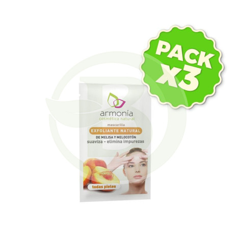 Pack 3x Exfoliante de Melisa y Melocotón 11Gr. Armonia