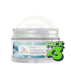 Pack 3x Crema Colágeno (Aceite de Oliva-Ácido Hialurónico) 50Ml. Armonia