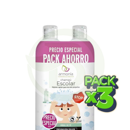 Pack 3x Pack Champú Escolar 2X300ml Armonia