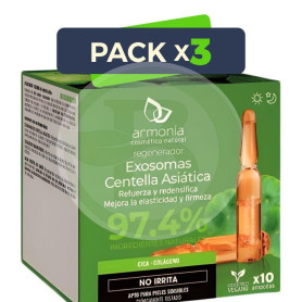 Pack 3x Exosomas De Centella Asiática 10 Ampollas Armonia