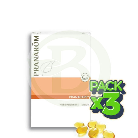 Pack 3x Pranacaps Eubiarom 30 Cápsulas Pranarom