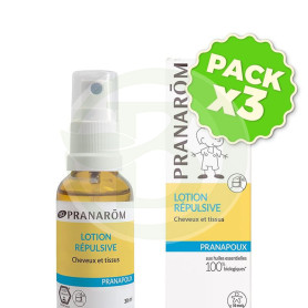 Pack 3x Pranapoux Loción Capilar Bio 30Ml. Pranarom