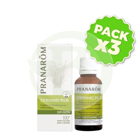 Pack 3x Mezcla para Difusor Citronnel Plus 30Ml. Pranarom