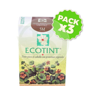 Pack 3x Ecotint Castaño Claro Caoba 5M Noefar