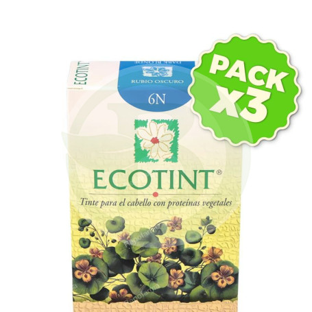 Pack 3x Ecotint Rubio Oscuro 6N Noefar