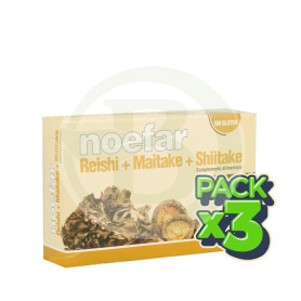 Pack 3x Reishi-Maitake-Shitake 30 Cápsulas Noefar