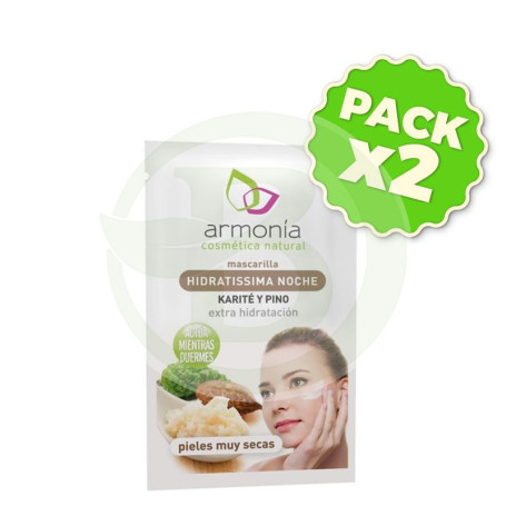 Pack 2x Mascarilla Hidratadísima Noche 10Gr. Armonía