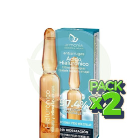 Pack 2x Ampollas Faciales Monodosis Aci. Hialuronico Antiarrugas Armonia