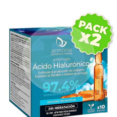 Pack 2x Ampollas Faciales Monodosis Ac. Hialur. Antiarrug. 10Uds Armonia