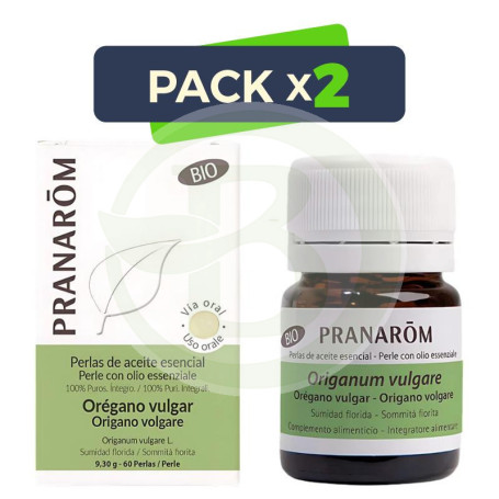 Pack 2x Oregano Bio 60 Perlas Pranarom
