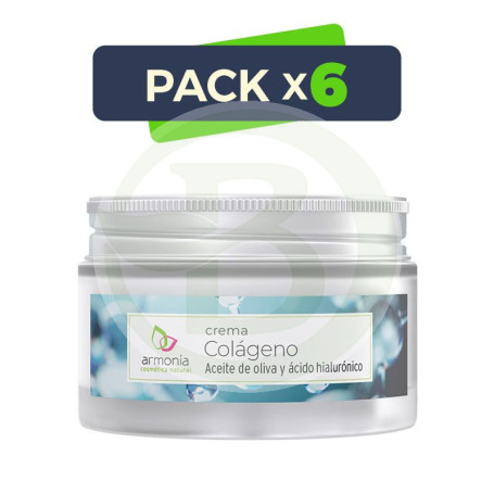 Pack 6x Crema Colágeno (Aceite de Oliva-Ácido Hialurónico) 50Ml. Armonia