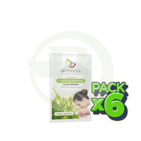 Pack 6x Mascarilla Facial de Algas Marinas Monodosis Armonía