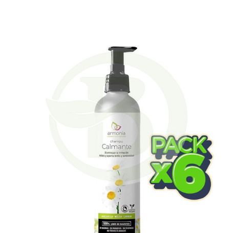 Pack 6x Champu Calmante sin Sulfatos 250 Ml Armonia
