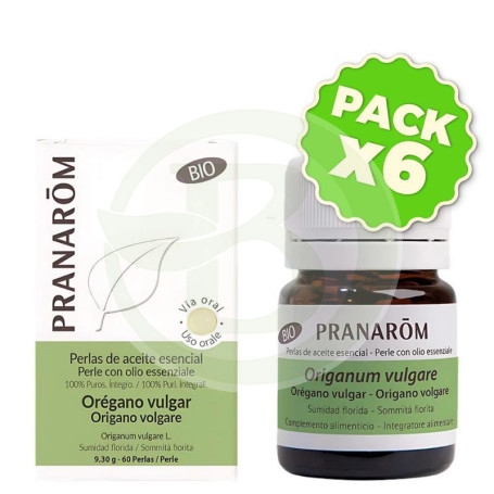 Pack 6x Oregano Bio 60 Perlas Pranarom