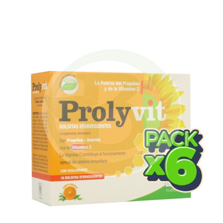 Pack 6x Prolyvit Efervescente 16 Sobres Noefar