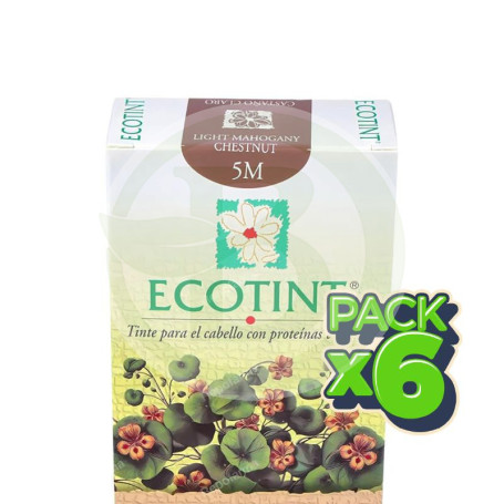 Pack 6x Ecotint Castaño Claro Caoba 5M Noefar