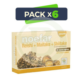Pack 6x Reishi-Maitake-Shitake 30 Cápsulas Noefar
