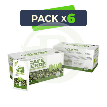 Pack 6x Tisana Biológica De Café Verde 20 Filtros Noefar