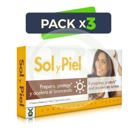 Pack 3x Sol y Piel 40 Cápsulas Tegor