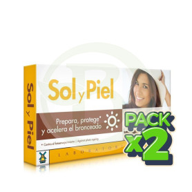 Pack 2x Sol y Piel 40 Cápsulas Tegor