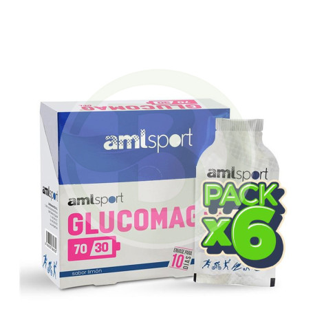 Pack 6x Glucomag 70/30 Gel Limón 10 Sobres 30Ml. Ana Maria Lajusticia