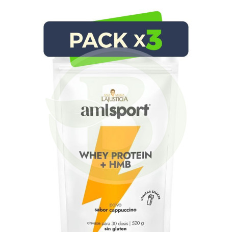 Pack 3x Whey Protein + Hmb Amlsport 520G Ana María Lajusticia