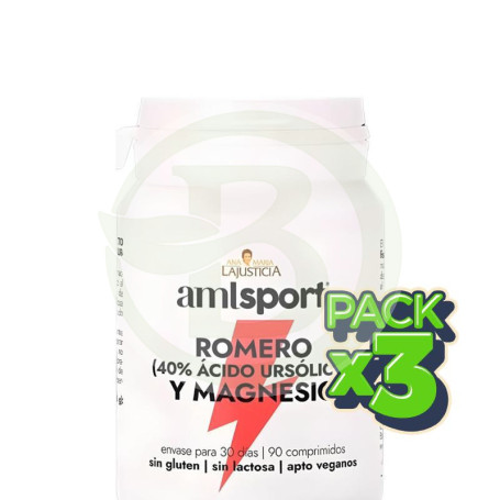 Pack 3x Romero y Magnesio Amlsport 90 Comprimidos Ana María Lajusticia