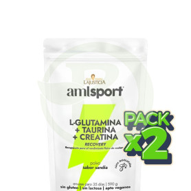 Pack 2x L-Glutamina+Taurina+Creatina Amlsport 590G Ana María Lajusticia
