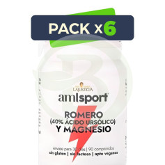 Pack 6x Romero y Magnesio Amlsport 90 Comprimidos Ana María Lajusticia