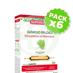 Pack 6x Ginkgofit Bio 20 Ampollas Superdiet